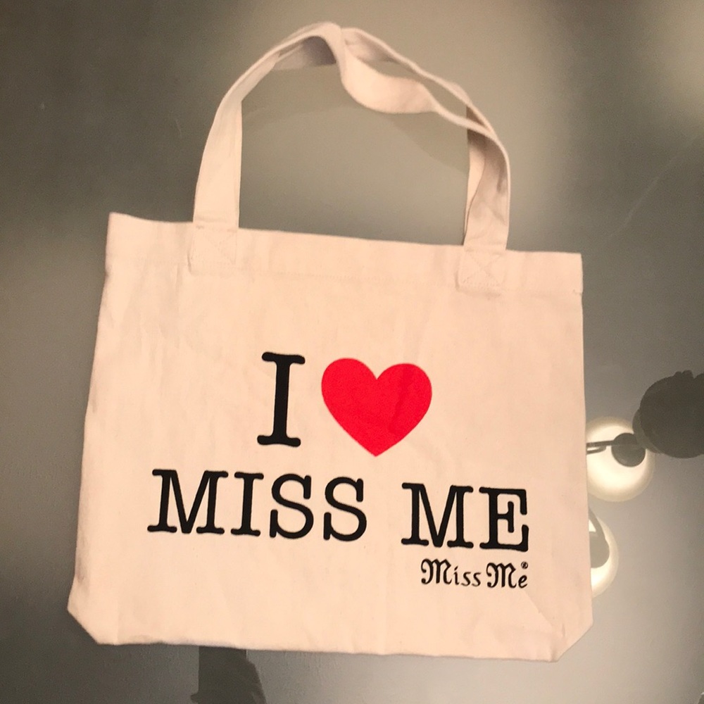 New! Miss me tote canvas